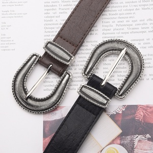 Cinturón de PU Personalizado, Estilo Punk Vintage, Creativo, con Hebilla Decorativa, Retro, para <span class=keywords><strong>Mujer</strong></span>, Informal, para Jeans y Pantalones - Product Image 3