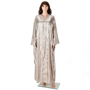 <span class=keywords><strong>France</strong></span> Vintage <span class=keywords><strong>Abaya</strong></span> Robe de Soirée pour Femmes Glitter Rhinestone Batwing Sleeve V-Neck Breathable Polyester Free for Plus for Eid - Product Image 6