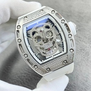 Reloj Mecánico Cuadrado Premium para Hombre, Diseño de Diamantes y Tourbillon, Cristal de Zafiro, Reloj Deportivo de Lujo, Acero Inoxidable y Correa de Caucho - Product Image 1