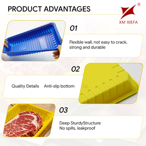 Bandeja de plástico RPP reciclable personalizada con tapa caja de comida desechable contenedor <span class=keywords><strong>para</strong></span> pastel Sushi galleta azúcar sándwich fideos - Product Image 4