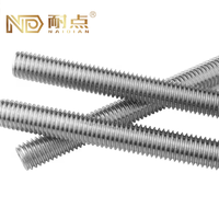 Hot Dipped Galvanized Zinc Plated Carbon Steel Flat Head Threaded Stud Rod Class 4.8/6.8 Unef Thread M12-M30 80mm-3000mm Naidian