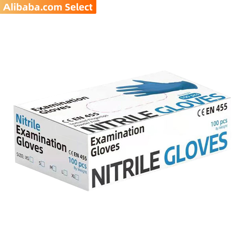 EN455 EN374 ASTMD6319 Хемо SGS-FOOD CE 510k serial одноразовые медицинские синий нитриловые перчатки de нитрил смотровые перчатки