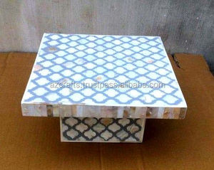 Soporte de pastel con incrustaciones de hueso de madreperla hecho a mano de calidad de exportación India platos de soporte de pastel real para panaderos de fiesta - Product Image 4