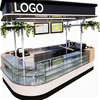 Café moderne Design d'intérieur Vitrine en bois Magasin Bar Meubles Design Bubble Tea Café Comptoir Football Café Kiosque