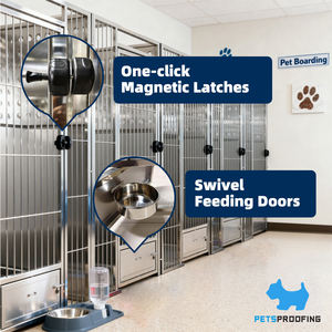 Cages pour chiens modulaires professionnelles PETSPROOFING, enclos multifonction en acier inoxydable, emballage plat avec parois solides, <span class=keywords><strong>cage</strong></span> pour chien - Product Image 5