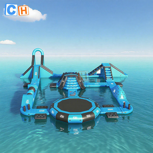 <span class=keywords><strong>Parque</strong></span> Acuático Flotante Inflable de Tamaño Familiar para Lago con Trampolines - Product Image 1