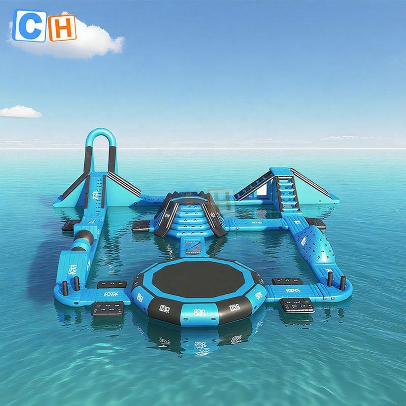 Family Sized Floating Water Park Inflatable