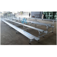 4 rangées de gradins portables en aluminium de qualité pour stades et terrains de sport en promotion