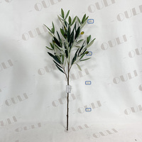 V-3276 Branche d'olivier artificielle de couleur automnale pour la décoration de la maison