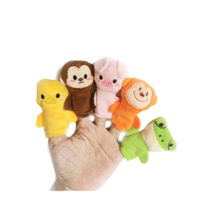Títeres de Dedo de Animales del Zoológico, Juguete de Peluche Educativo, Accesorios Realistas para Contar Historias, Títere de Mano de Mono/Vaca/Rana/Panda, Ventrílocuo - Product Image 1