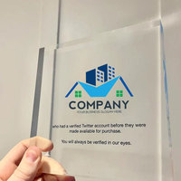 Bloc acrylique transparent personnalisé en gros pour impression photo, logo, signalétique, plaque de nom de bureau, support en plexiglas, bloc acrylique carré épais