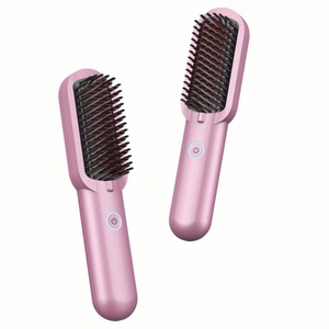 Battery <b>Powered</b> Ionic Hair Straightener Curler <b>Brush</b> Fast Heating Curler Straightener Comb Styler MCH Fast Heating Comb - Product Image 4