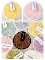 Éponge démaquillante douce en fibres rondes, éponge nettoyante pour le visage, éponge démaquillante double face, facile à utiliser, outils de démaquillage beauté
