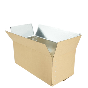 Caja de transporte térmico Kraft de doble pared ODM para distribución de alimentos congelados - Product Image 3