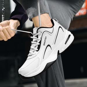 Zapatos Blancos Transpirables para Hombre, Zapatos Deportivos de Suela Gruesa Modernos y Versátiles para Hombre, Zapatos Casuales para Correr, Zapatos de Moda para Papá - Product Image 2