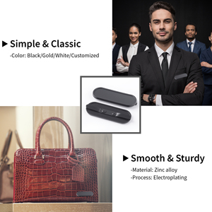 Chất Lượng Cao Màu Đen Dài Vòng Đầu Quần Áo Thẻ Nhãn Tùy Chỉnh Kim Loại Logo Tên Tag Huy Hiệu Ngực Tag Trâm Cài Cho Unisex - Product Image 5