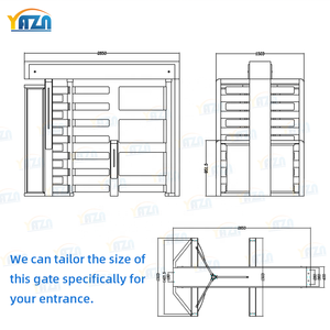 Tourniquet automatique pleine hauteur, protection extérieure toutes saisons, temps de réponse de 0,2s, barrière de sécurité de 2650 mm pour installations sportives et stades - Product Image 5