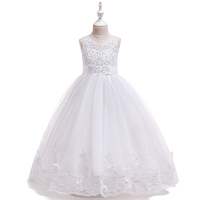 Vestidos de Fiesta para Niñas, Diseño de Alta Costura, Vestidos Largos con Flores para Niñas, LP-231