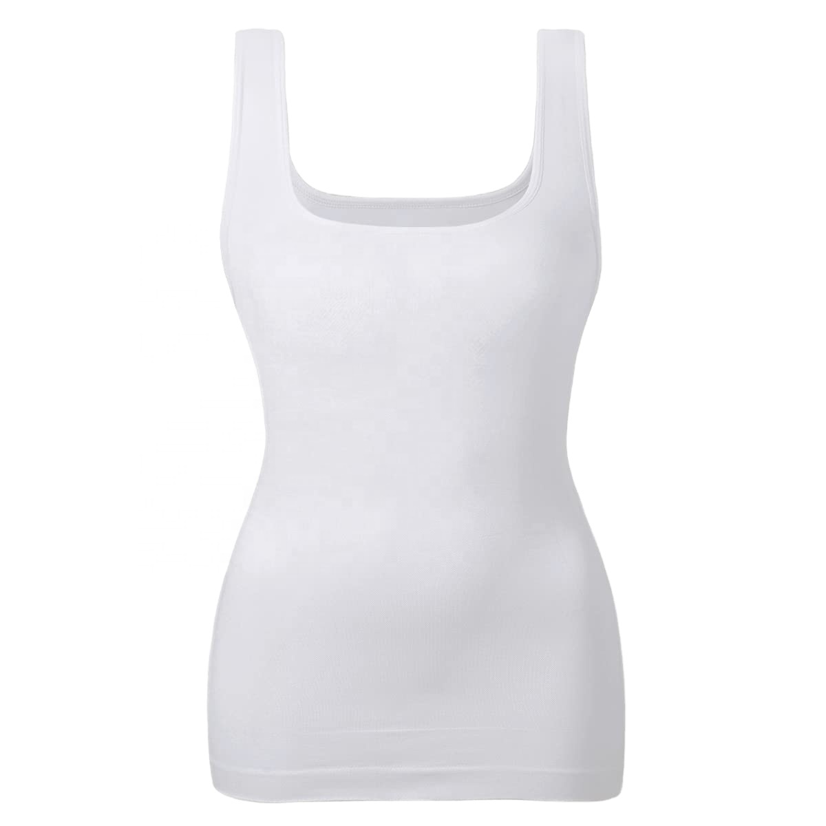 Custom Logo Basic Quick Dry Sleeveless Polyester Compression Square Neck Tank Tops Casual Running Yoga Fitness Womens Tank Tops