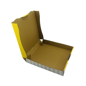 Caja de pizza corrugada de papel Kraft con logotipo personalizado de CHING <span class=keywords><strong>TA</strong></span>, cajas de comida ranuradas planas al por mayor con impresión de logotipo - Product Image 4