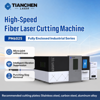 Nouvelle machine de découpe laser à fibre PM6025, refroidissement par eau, commande CNC Cypcut, servomoteur Yaskawa, haute productivité pour tôles métalliques