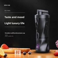 Cross-border draagbare blender voor explosies, 360W, 22001 RPM, 5 snijkoppen, sapmixbekers, 6000mAh batterij, plastic behuizing