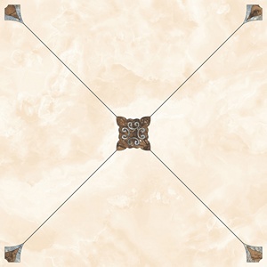 <span class=keywords><strong>Piastrelle</strong></span> in Ceramica Hasin 8-in-1 con Motivo Floreale, Effetto Parquet Lucido, Cristallo Dorato, 800x800mm - Product Image 4