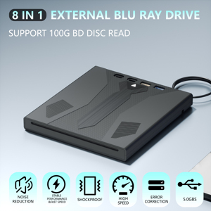 La Unidad óptica de grabación de Blu-ray multifunción 7 en 1 puede grabar CD/DCD/BD escribir CD/DVD/BD Compatible con computadoras portátiles de escritorio Macs, etc. - Product Image 2