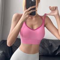 Soutien-gorge de sport push-up antichoc pour femme, dos croisé, séchage rapide, débardeur d'entraînement, course, yoga, fitness, gym