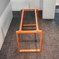 Table de formation fixe pour bureau, salle de conférence, école, salle de classe, atelier, bureau d'étude, plateau en bois durable, pieds en métal