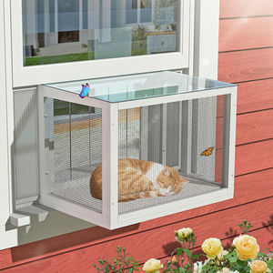 도매 나무 유니버설 고양이 창 퍼치 Catio 방수 고양이 창 상자 실내 고양이를위한 창 Catio 사용 - Product Image 5