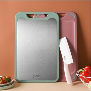 Eco-friendly Kitchen Stainless Steel 304 and <strong>PP</strong> PlasticCutting Board Non Toxic Double Sided Adhesive <strong>Chopping</strong> <strong>Block</strong> With Handle - Product Image 1