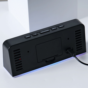 Relojes de Escritorio LED USB Inteligentes Personalizados de Nueva Llegada, Reloj Despertador Digital con Luz de Neón RGB - Product Image 4