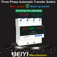 Nouveau design pour le marché irakien, commutateur de transfert automatique double alimentation (ATS) réglable 30A 63A 110/220V