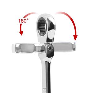 Chrome Vanadium Steel Double Sided Ring <strong>Wrench</strong> Set 6pcs Extra Long 8-19mm Metric Carbon Steel Box End <strong>Ratcheting</strong> Spanners OEM - Product Image 5