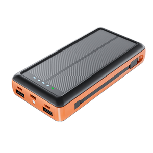 แบตสำรองพลังงานแสงอาทิตย์แบบพกพา 20000mAh 15W ชาร์จเร็ว ช่อง USB คู่ และช่อง Type-C สำหรับโทรศัพท์มือถือ ใช้งานกลางแจ้ง - Product Image 1