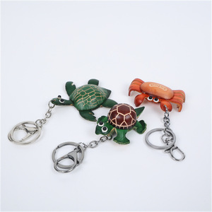 Hot Genuine Leather Coin Holder Keychain Cowhide Bag Pendant for Boys and Girls Mini Cute Turtle Design <strong>Car</strong> <strong>Key</strong> <strong>Ring</strong> - Product Image 2