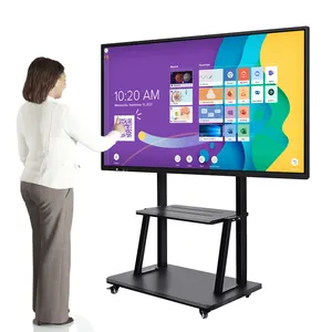 Vloerstaande Digitale Interactieve Whiteboard 85 Inch Smart Board Screen Touch Tv Voor Klaslokaal