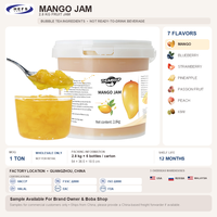 THUMBSUP Selai Buah Mangga Tropis untuk Minuman Khas 2.8kgx6 Karton Perlengkapan Bubble Tea dan Toko Roti