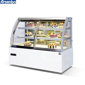 Arsenbo Kinh Tế Loại Cong Kính Dọc Bánh Hiển Thị Tủ Lạnh Bánh Làm Lạnh Sa Mạc Showcase Bánh Hiển Thị Tủ Lạnh - Product Image 2