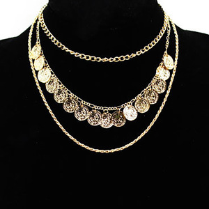 Accessoires transfrontaliers Nouveau produit Style ethnique européen et américain Personnalité Layered Coin Chain Headpie Handmade - Product Image 1