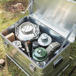 Boîte de rangement tout-terrain en aluminium, robuste, avec couvercle, poignées et loquets pour benne de camion, SUV, <span class=keywords><strong>camping</strong></span>, équipement de <span class=keywords><strong>camping</strong></span> en plein air - Product Image 6
