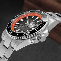 Montre de plongée de luxe avec logo personnalisé, résistante à l'eau jusqu'à 200 m, TMI NH35, montre mécanique pour homme, marque privée