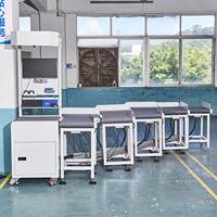 Máquina Clasificadora Automática Tipo Z de 3000PPH con Sistema Integrado de Escaneo, Dimensionamiento y Pesaje (DWS) para Centros de Distribución Logística