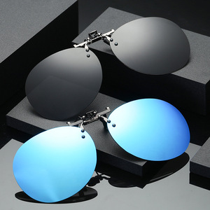 Clip-On Sunglasses Polarized UV400 Resin Lens Metal <b>Frame</b> Light Weight For Driving Fishing Outdoor Sports Unisex Gray - Product Image 1