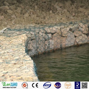 Filet gabion hexagonal en treillis métallique vert recouvert de PVC pour l'aménagement paysager et l'utilisation en jardinage - Product Image 3