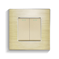 Interruptor de Luz Moderno Bingoelec de 1, 2 o 3 Botones, 1 Vía, 10A 250V, de Pared, de Empuje, Ampliamente Utilizado en el Hogar