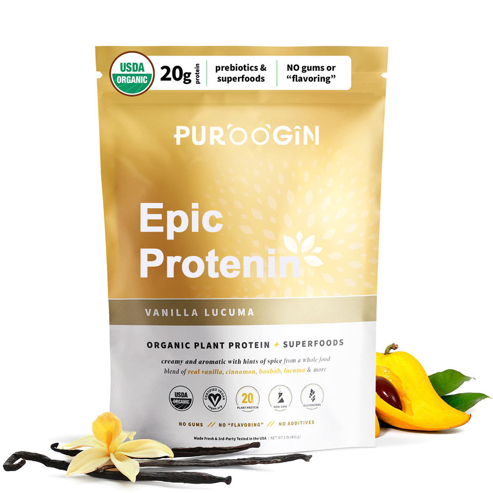 OEM Sugar Free Plant Based Protein Superfoods Powder Vanilla Lucuma 20 Grams Organic Protein Supplement