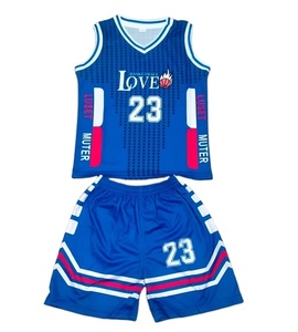 2025 caliente nuevo uniforme último diseño sublimación malla de secado rápido estudiante <span class=keywords><strong>baloncesto</strong></span> Jerseys niños deportes <span class=keywords><strong>camiseta</strong></span> y conjuntos cortos - Product Image 1
