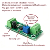 Gerilim Sinyali Amplifikatör Modülü DC Tek Beslemeli 3-32V Ayarlanabilir Kazanç 1-100x Analog Sensör Op-Amp Amplifikatör Kartı